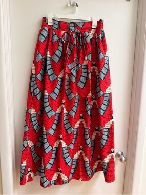 African print maxi skirt